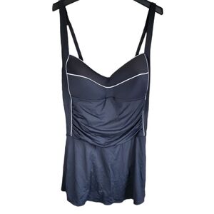NIPTUCK SWIM black and white swim dress 16